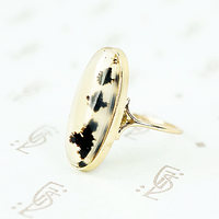 agate and recycled gold conversion ring