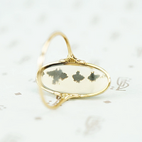 agate and recycled gold conversion ring back view