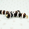 Stunning Large Banded Agate Bead 18k Cross