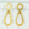 day and night white agate and gold earrings