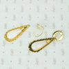 Gold Framed Agate Day and Night Earrings