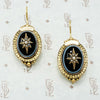 Elegant Banded Agate Star Set 18k Earrings