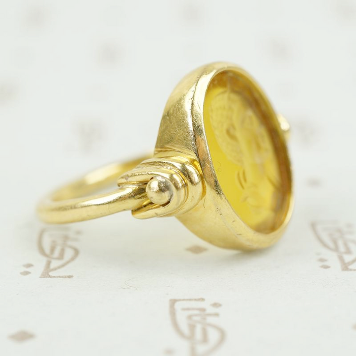 agate intaglio ring