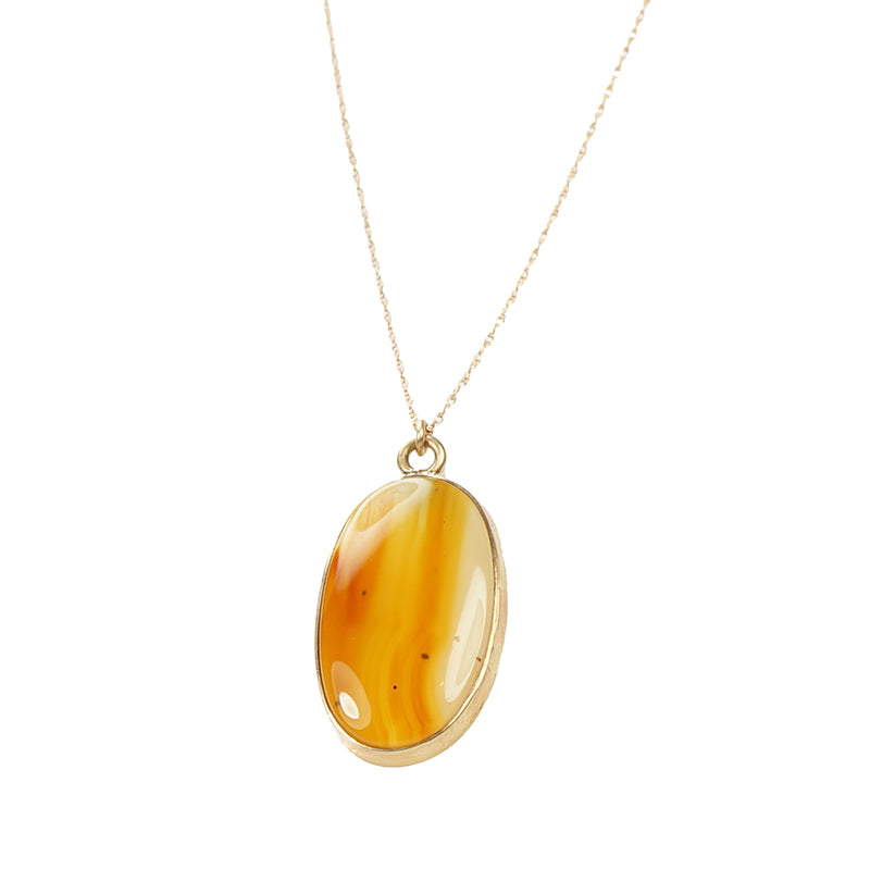 Vintage Pendant Agate in Rose Gold