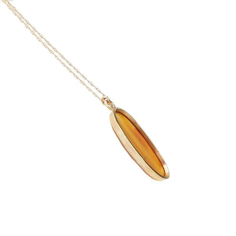 Vintage Pendant Agate in Rose Gold