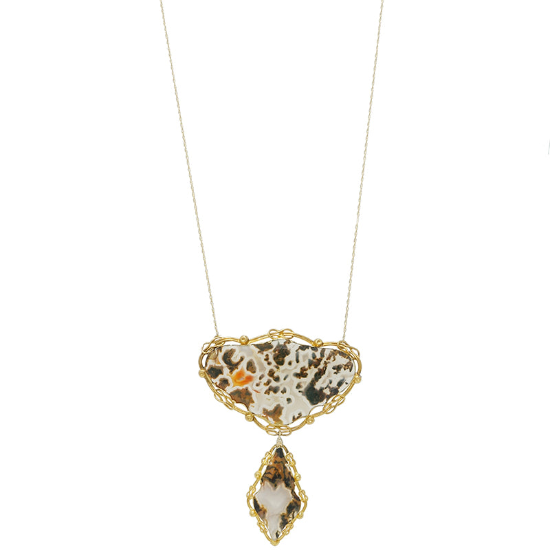georgian agate necklace in 18k gold