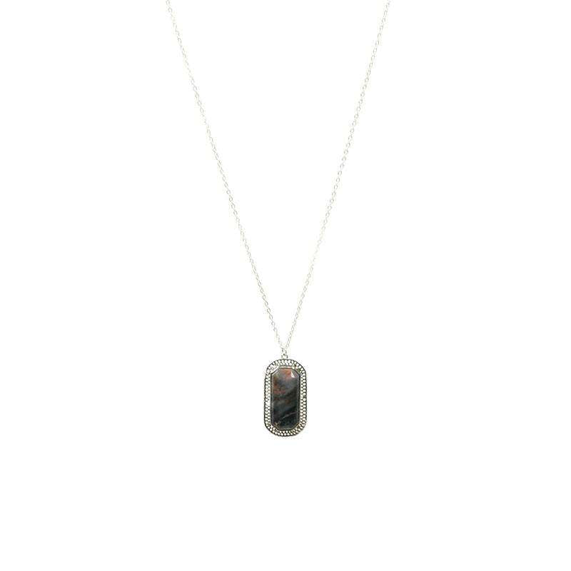 Unique Silver Filigree Agate Necklace