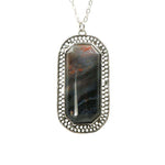 Unique Silver Filigree Agate Necklace