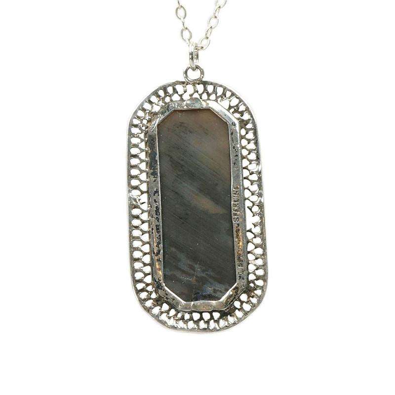 Unique Silver Filigree Agate Necklace