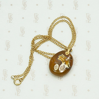 Rich Earth Toned Vintage Agate Pendant