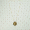 19th c Emerald and Pearl Silver Gilt Necklace