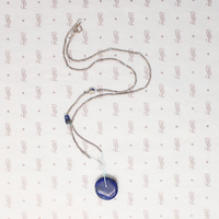 Handmade Silver Bead & Ancient Lapis Necklace by Ancient Influences
