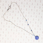 Vintage Silver Bead & Ancient Lapis Disc Necklace by Ancient Influences