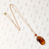 Amber Necklace with Faceted Amber Bead by Ancient Influences