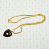 Victorian Jet Heart on Slinky Snake Chain