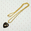 Victorian Jet Heart on Slinky Snake Chain