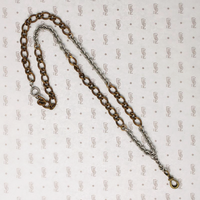 Dramatic Color & Texture Married Chain Necklace