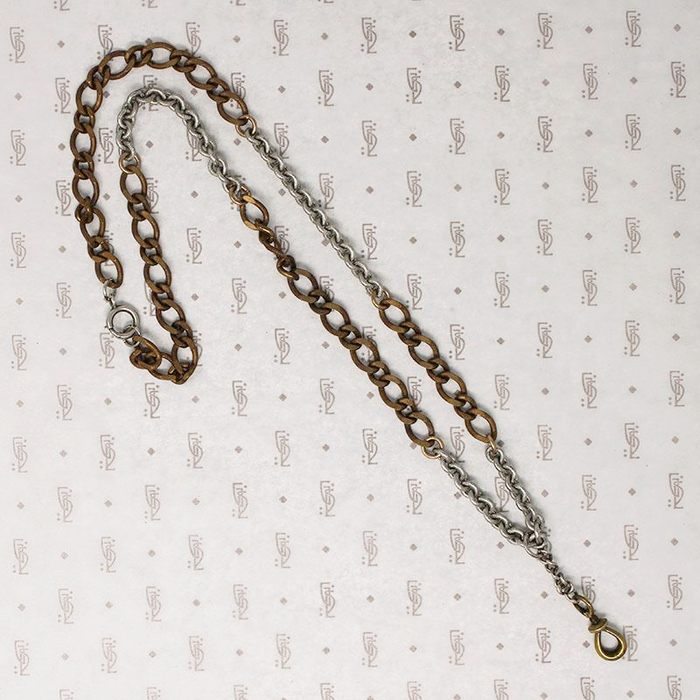 Dramatic Color & Texture Married Chain Necklace