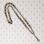 Dramatic Color & Texture Married Chain Necklace