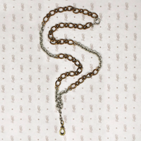 Dramatic Color & Texture Married Chain Necklace