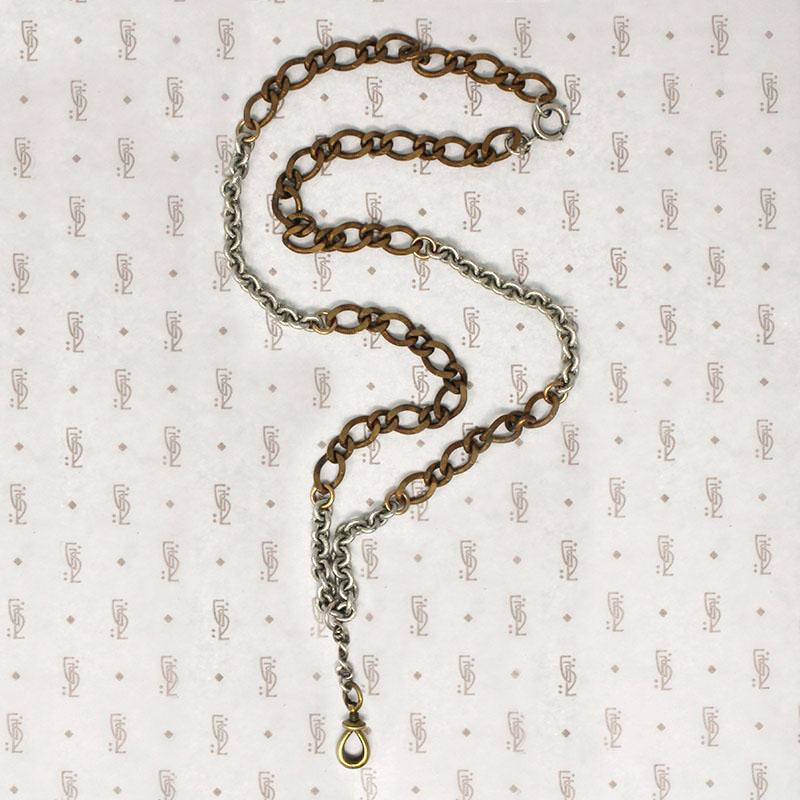 Dramatic Color & Texture Married Chain Necklace
