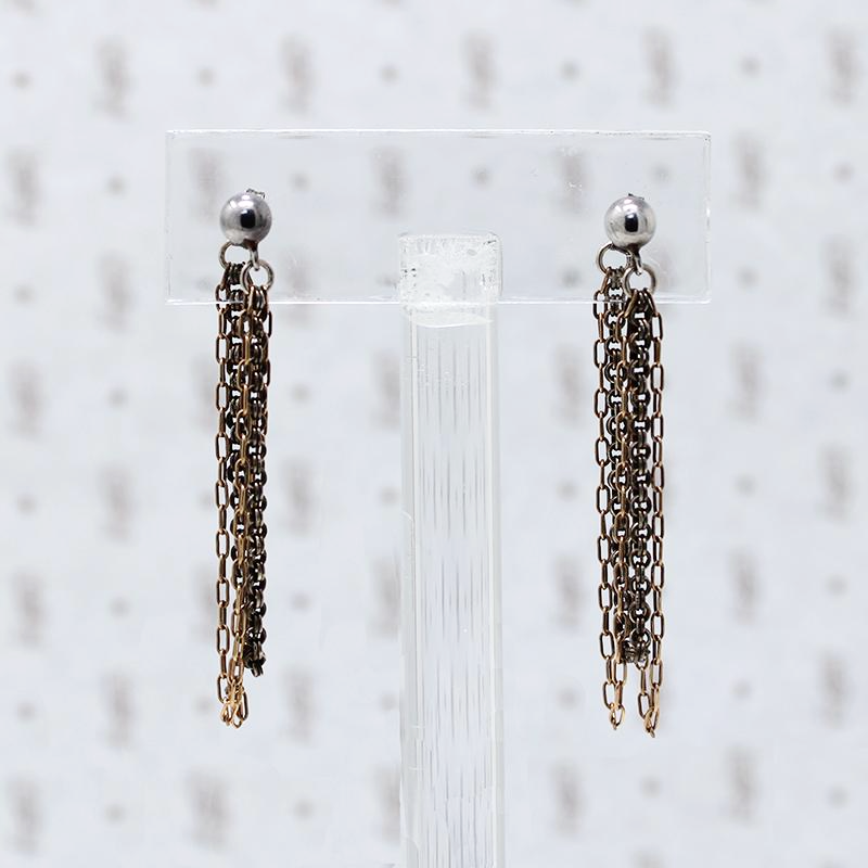 Mixed Chain Deconstructed Hoop Earrings