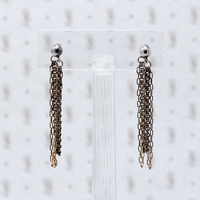 Mixed Chain Deconstructed Hoop Earrings