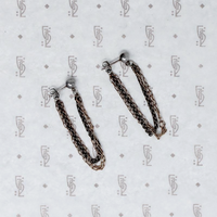 Mixed Chain Deconstructed Hoop Earrings