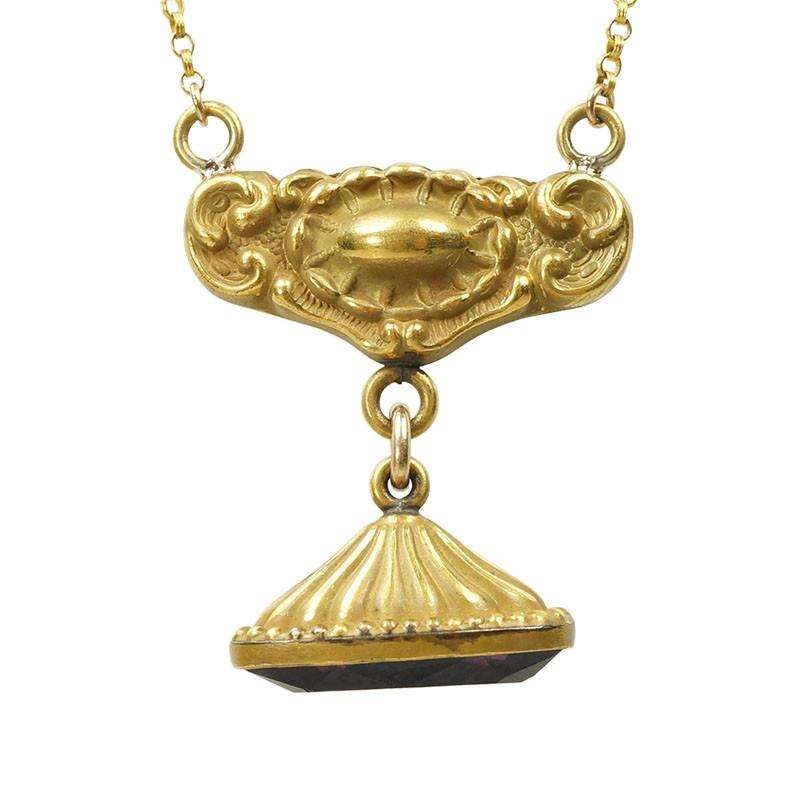 Art Nouveau Fob Necklace by Ancient Influences