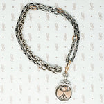 chunky silver and rose gold recycled chain