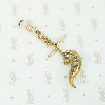 Floral Cornucopia and Curvy T-Bar Pendant