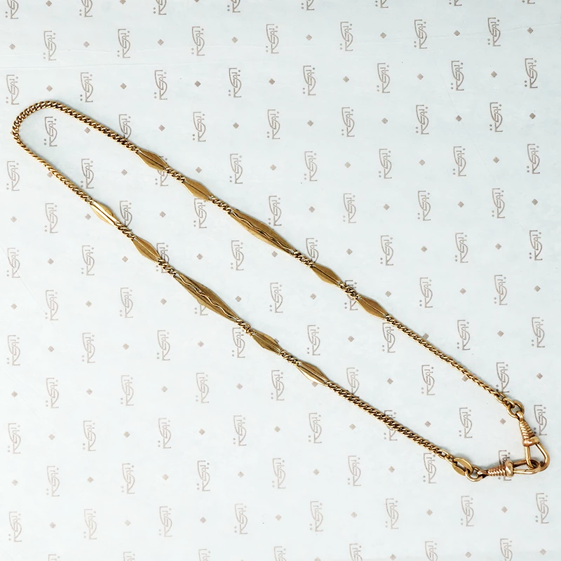 Gold filled double hook fancy fob chain
