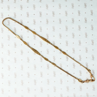 Gold filled double hook fancy fob chain