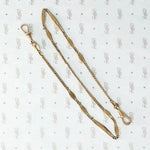 gold filled double hook fancy fob chain