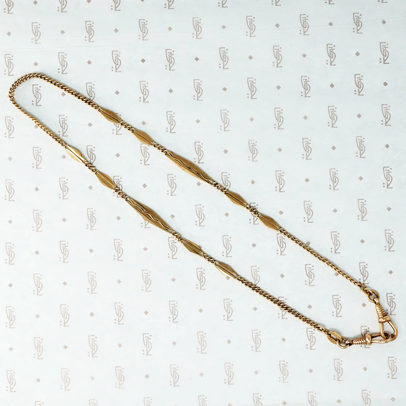Gold filled double hook fancy fob chain