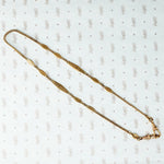 Gold filled double hook fancy fob chain