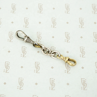 Mixed Metal Double Clip Charm Holder