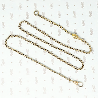 Fancy bit 9ct gold chain with swivel hook