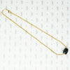 black jade bead on 14k vintage chain necklace