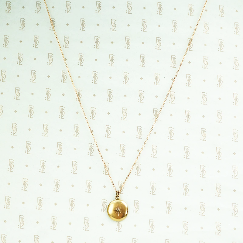 rose gold rose cut diamond locket