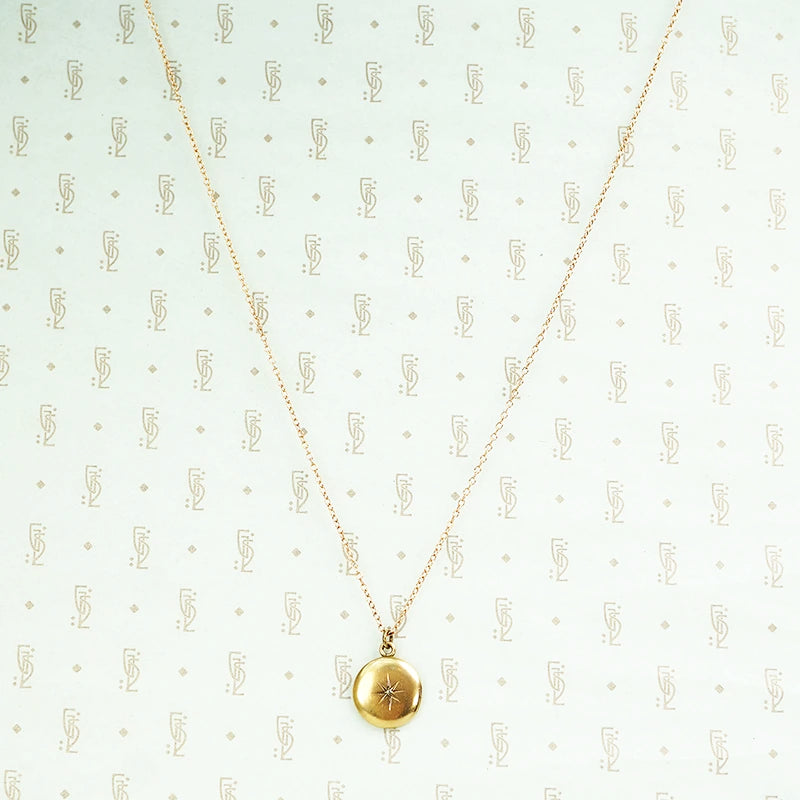 rose gold rose cut diamond locket