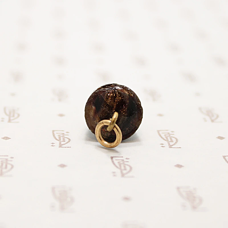 Victorian Black & Copper Glass Pendulum