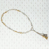 silver and gold filled lovers knot chain with extra big ring