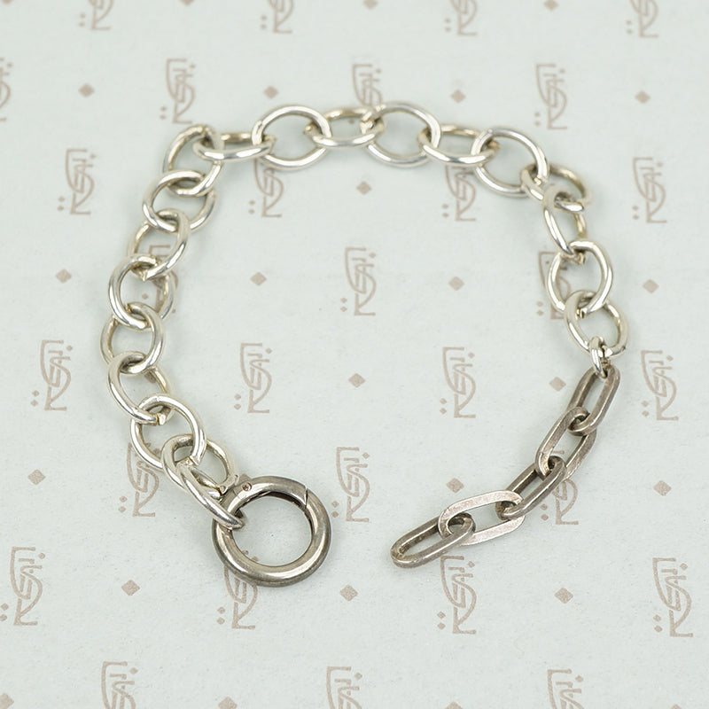 Rectangles and Ovals a Sterling Silver Bracelet