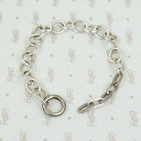 Rectangles and Ovals a Sterling Silver Bracelet