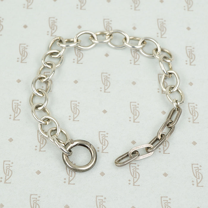 Rectangles and Ovals a Sterling Silver Bracelet