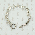 Rectangles and Ovals a Sterling Silver Bracelet