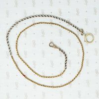 silver and gold filled swivel hook big ring married chain necklace