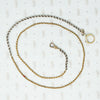 silver and gold filled swivel hook big ring married chain necklace