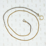 silver and gold filled swivel hook big ring married chain necklace